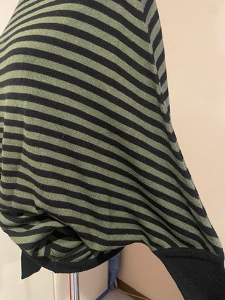 Maglia maniche pipistrello righe verdi e nere