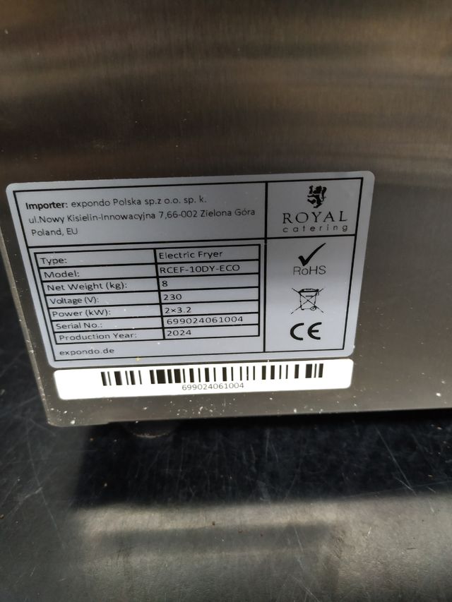 Freidora Doble Eléctrica Royal