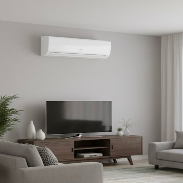 Unidad interior aire acondicionado blanca