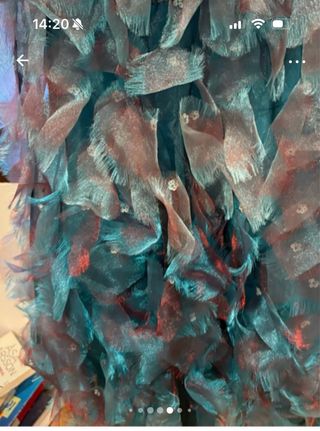 Vestido de fiesta negro y verde