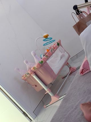 Minicuna floral rosa