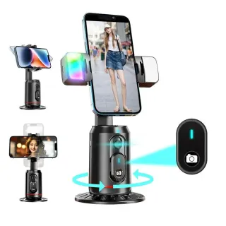 Soporte Móvil con Seguimiento Facial 360º y luces