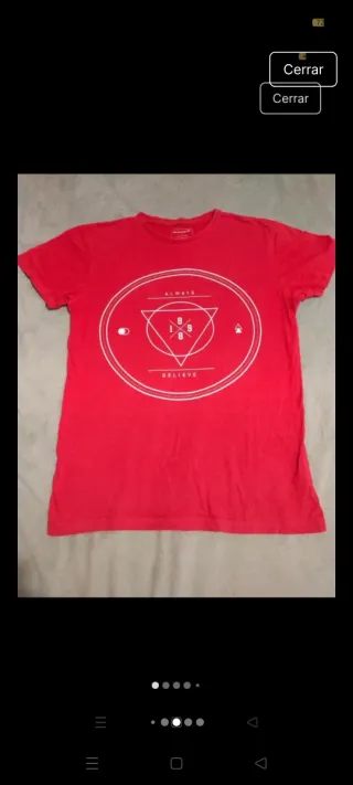 Lote 5 camisetas hombre, manga corta, talla S