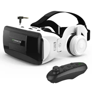 Occhiali per realtà virtuale VR con cuffie e telecomando