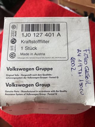 Filtro Combustible VW Audi Seat Skoda 1J0 127 401