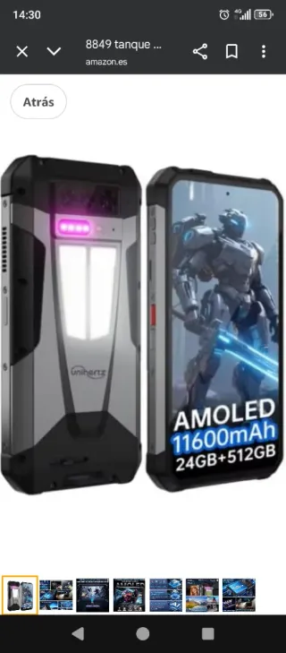 Unihertz Tank 4 con Proyector incorporado 