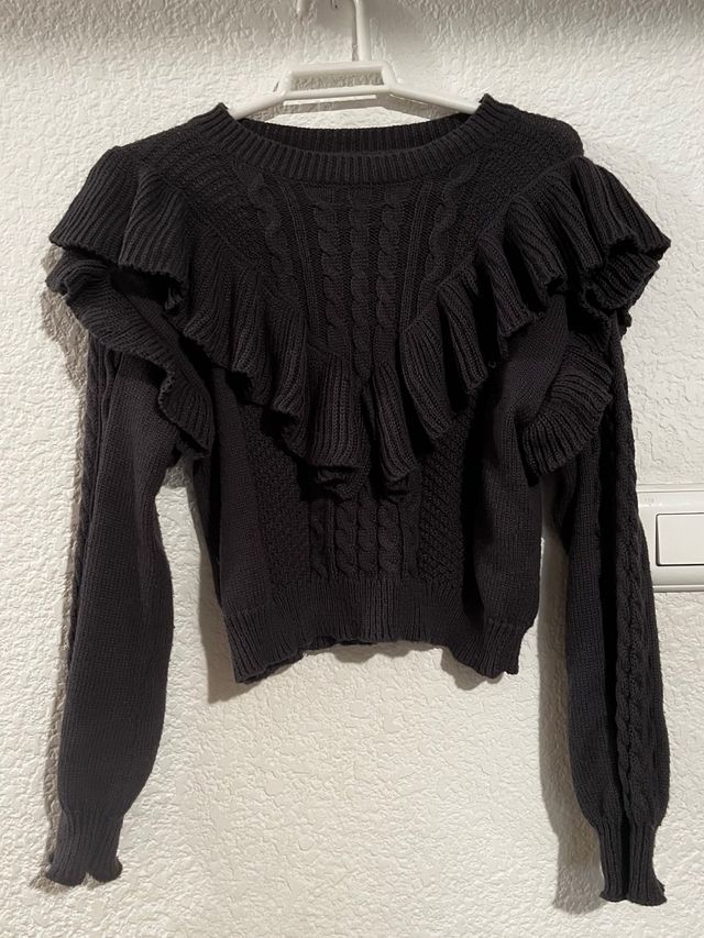 Jersey gris con volantes