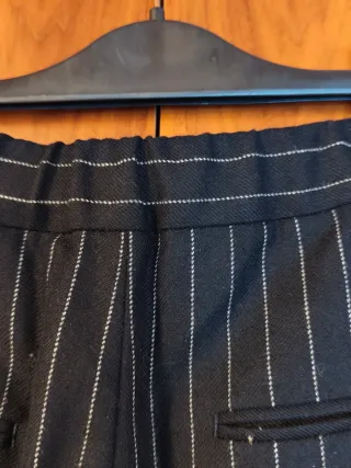 Pantalones Masscob negros con rayas blancas