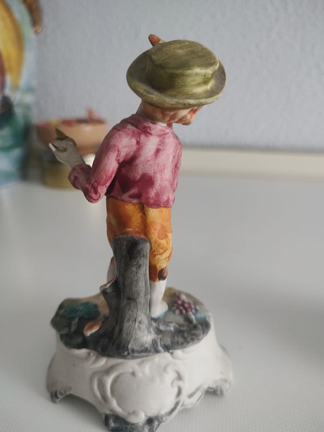 Coppia statuette bambini in ceramica