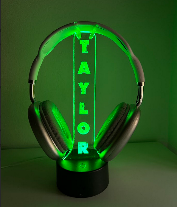 Soporte Gamer LED Personalizado Auriculares Regalo