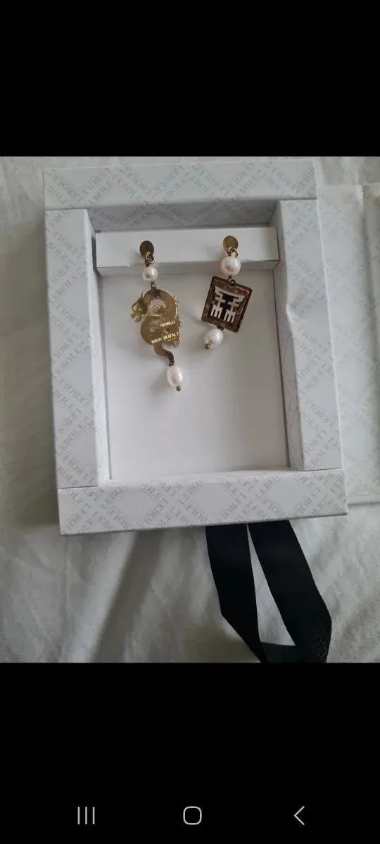 Orecchini Lebole drago e perla