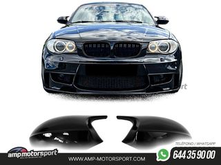 CARCASAS DE ESPEJOS PARA BMW SERIE 1 LOOK M NEGRO BRILLO