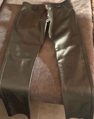 Pantalón  leather  original cintura 95 cm jeans