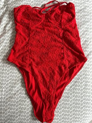 Body encaje H&M rojo