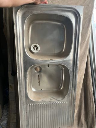 Fregadero doble inoxidable