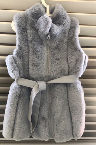 Chaleco pelo gris talla única