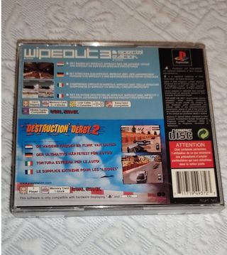 Destruction Derby 2 PlayStation 1 caratula doble
