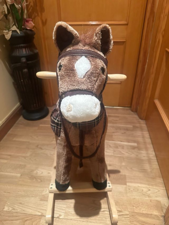 Caballo balancín infantil marrón ,más de 36 meses