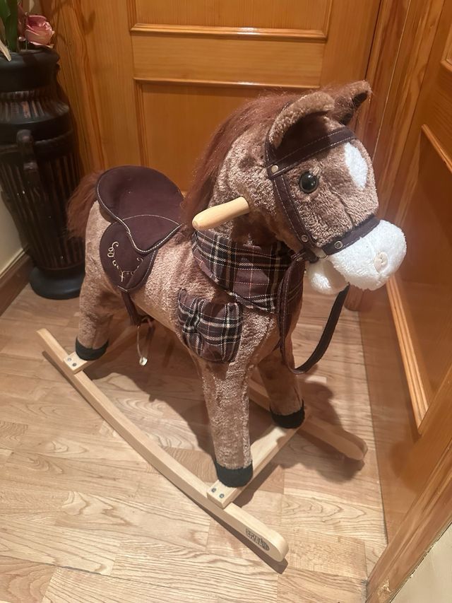 Caballo balancín infantil marrón ,más de 36 meses