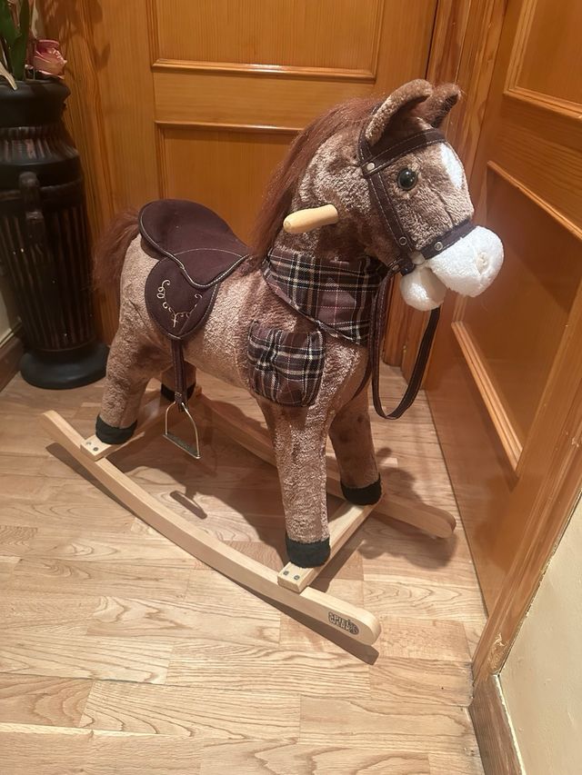 Caballo balancín infantil marrón ,más de 36 meses