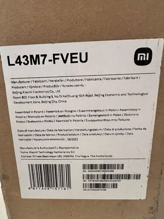 smart tv Xiaomi F2 43”sin abrir entrega gratis