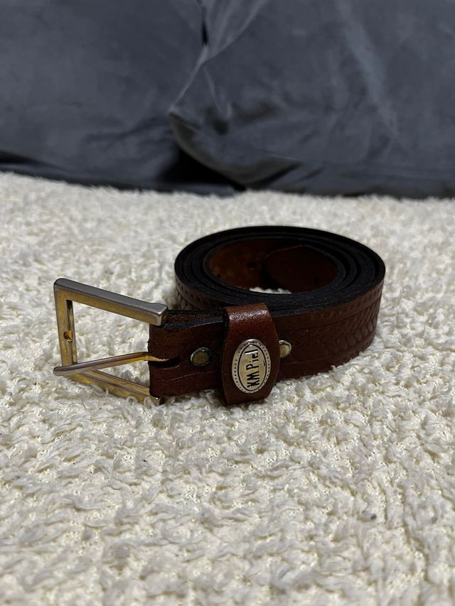 Cinturón KM Piel Marrón Hombre