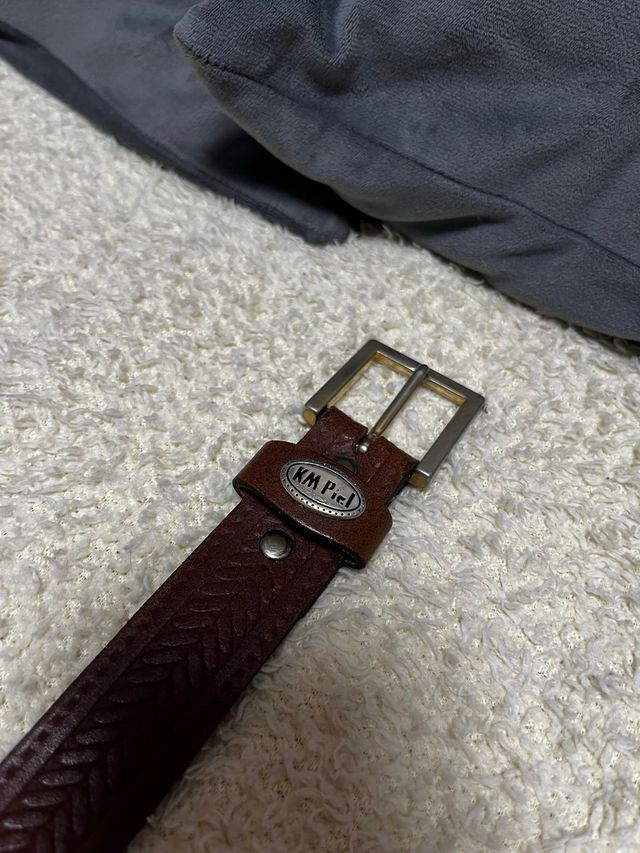 Cinturón KM Piel Marrón Hombre