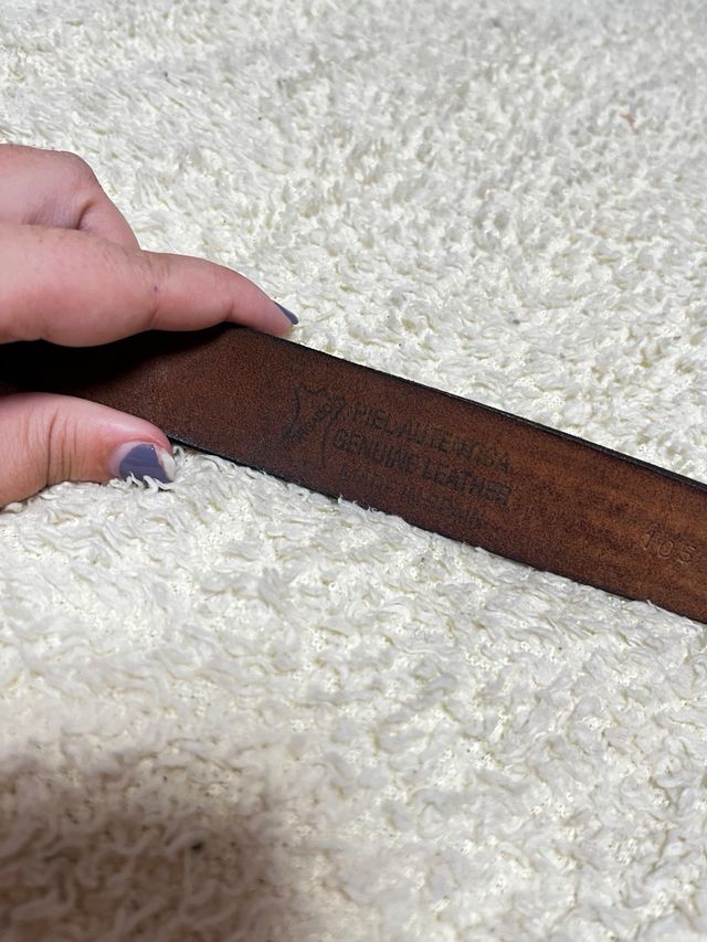 Cinturón KM Piel Marrón Hombre