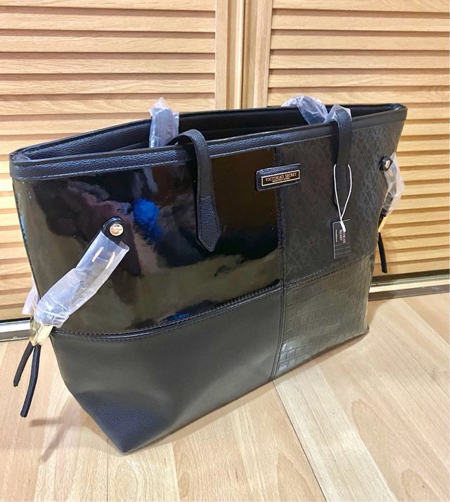 Bolso Tote Victoria's Secret Negro