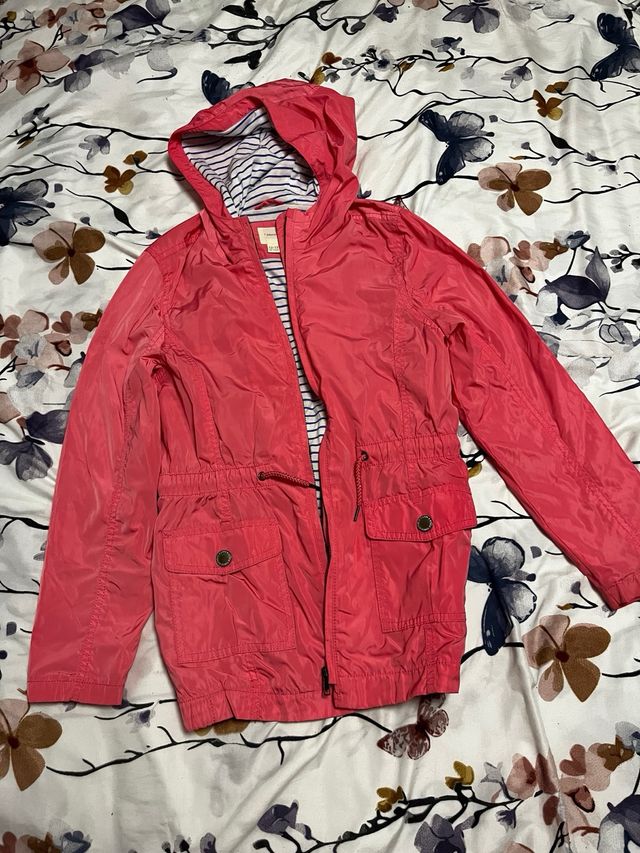 Chaqueta niña rosa con capucha