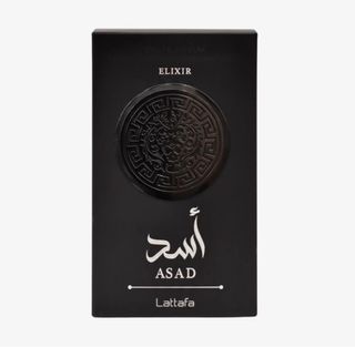 Lattafa Asad Elixir Perfume Negro y Dorado
