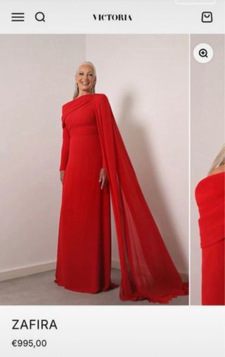 Vestido de fiesta Victoria rojo