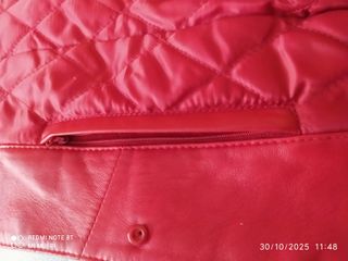 Americana Piel Donna Roja Napa Ovina Roja Granate