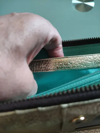 Cartera Tous Dorada Piel Oso