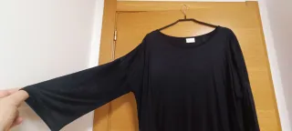 Camiseta mujer Vila manga 3/4 negra XXL como nueva