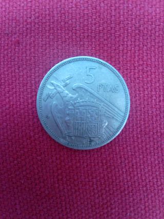 Moneda 5 Pesetas 1957 Caudillo Franco