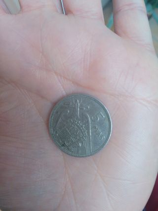 Moneda 5 Pesetas 1957 Caudillo Franco