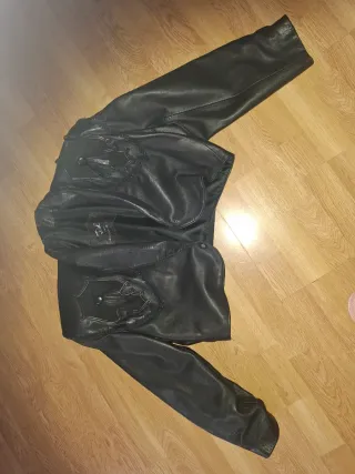 Torera Piel Mujer Talla M Negra