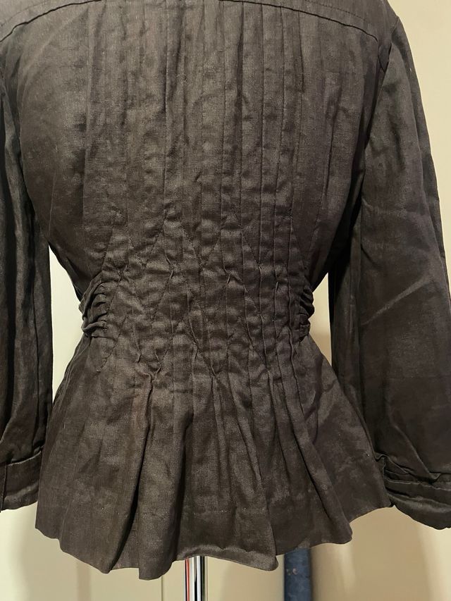 Giacca marrone con cintura