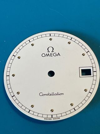 Esfera Reloj Omega Constellation Blanca y Dorada