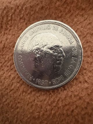 Moneda Franco 1957 España