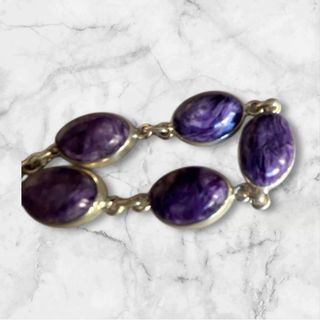 Pulsera de plata con Charoita
