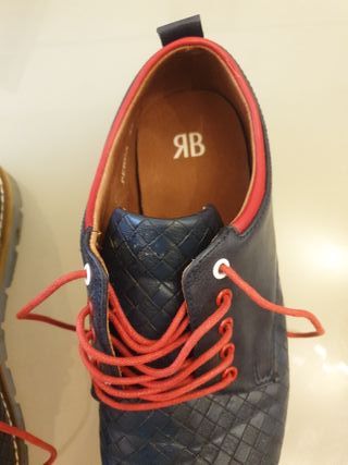 Zapatos Roberto Bassi Azul/Rojo