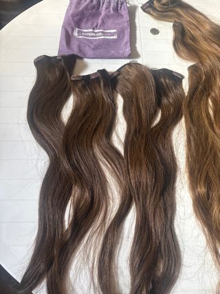 Extensiones de cabello 100% natural.