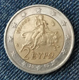 Moneda 2 Euros Grecia 2002