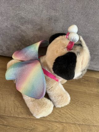 Peluche perro pug con antenas