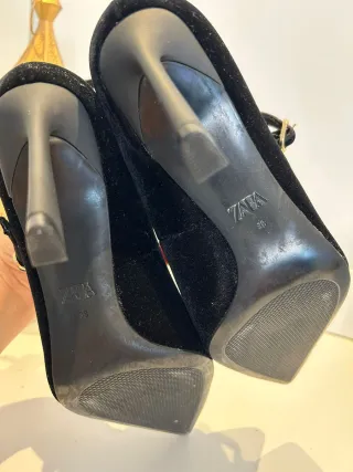 Zapatos tacón Zara negros talla 38