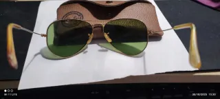 Gafas de sol Ray-Ban Aviator Doradas Verdes