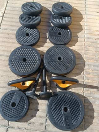 Par Mancuernas Pesa Rusa Discos Intercambiables