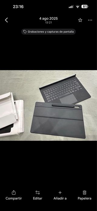 Teclado Samsung Tab S9 Ultra Negro